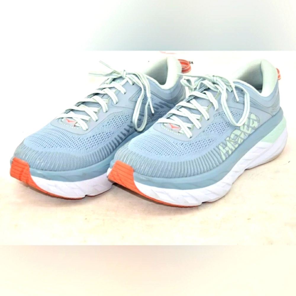 Hoka Bondi 7 #1110579 Blue Running Shoes Size Women 10.5 or Men 9
